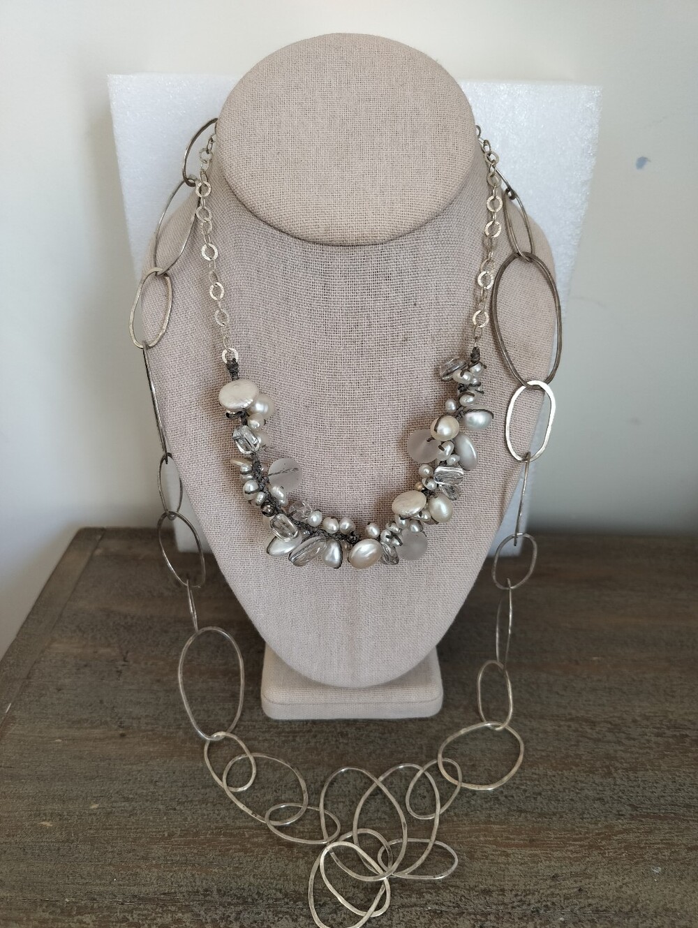 Silpada Sterling Silver-Tone Pearl Cluster Necklace - Women Jewelry
